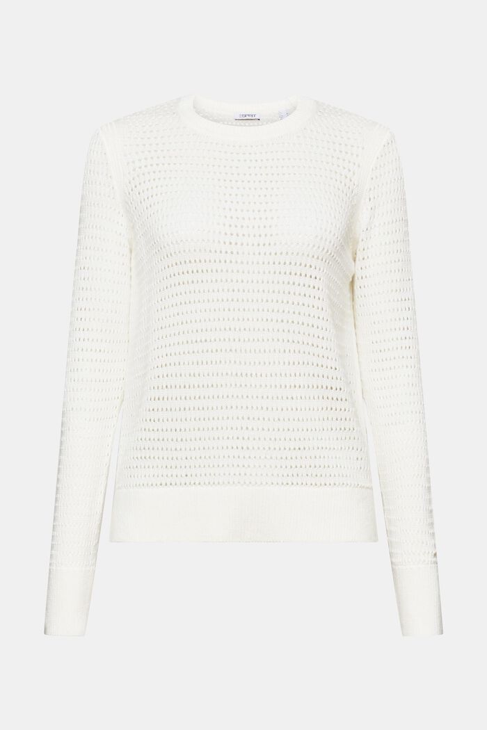 Sweater i mesh, OFF WHITE, detail image number 7