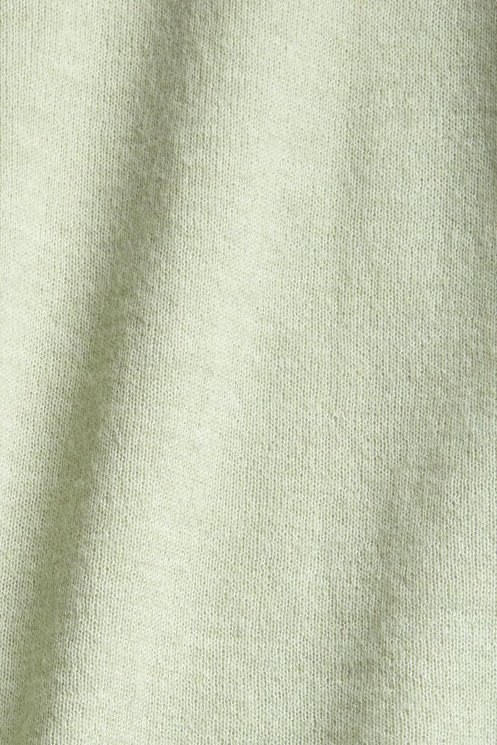 Med uld/alpaka: pullover med korte ærmer, PASTEL GREEN, detail image number 4