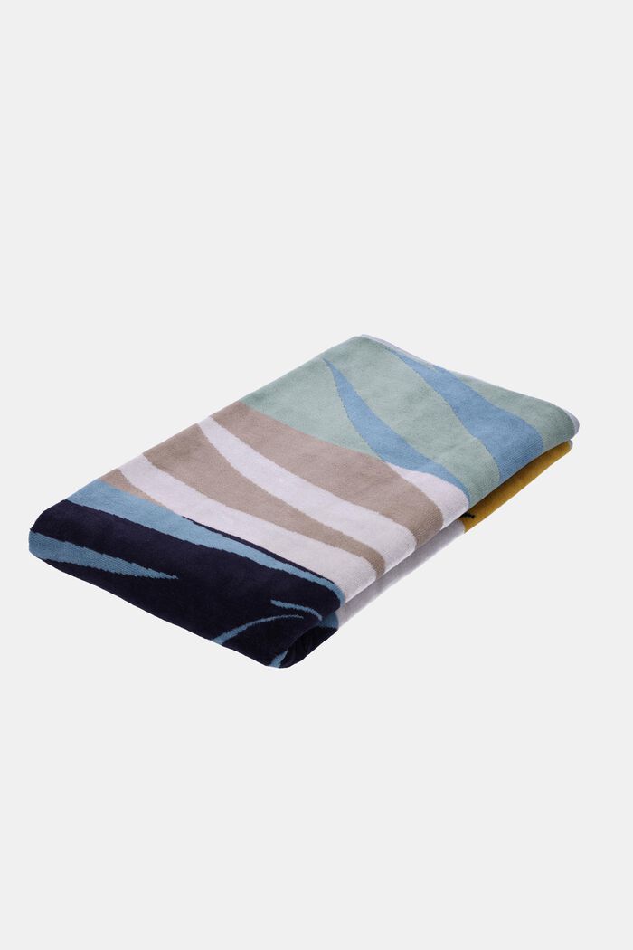 Stribet håndklæde med palmeblad, MOCCA, detail image number 1