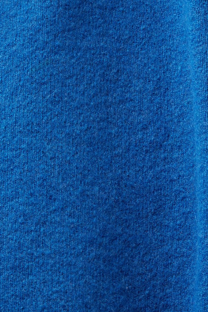 Sweater i uldmiks med V-hals, BRIGHT BLUE, detail image number 5