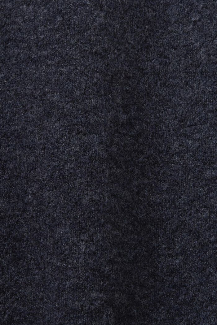 Strikket vest i uldmiks, NAVY BLUE, detail image number 5