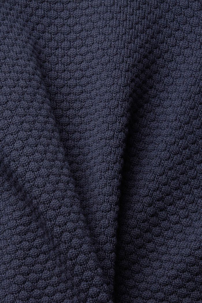 Sweater i strukturstrik, NAVY, detail image number 4