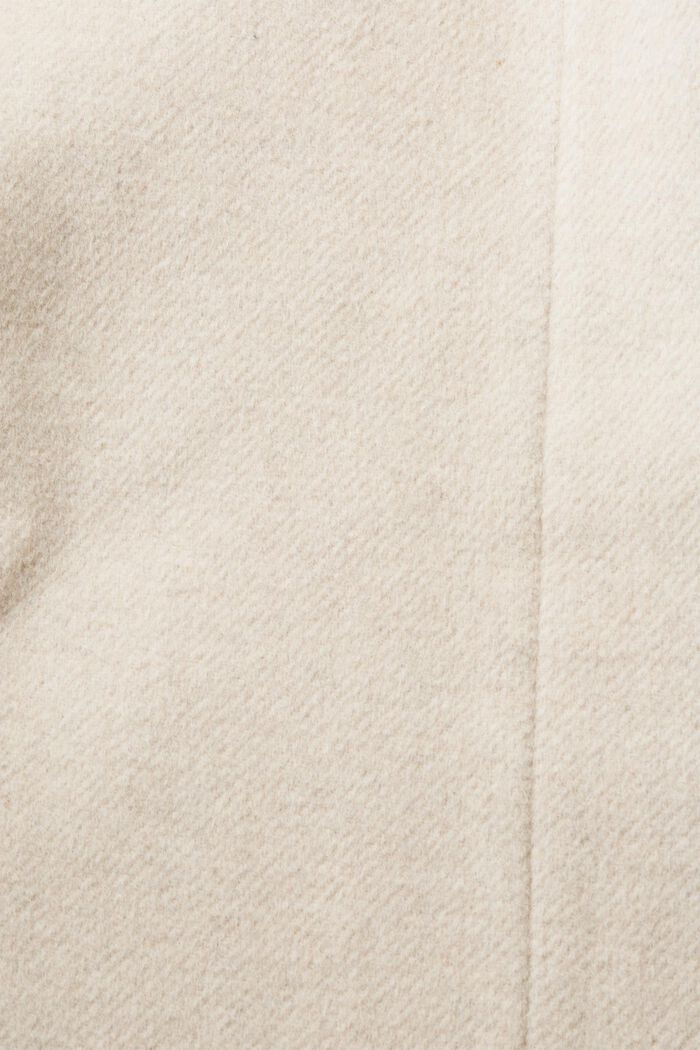 Genanvendt: Frakke i uldmiks med hætte og bælte, ICE, detail image number 4