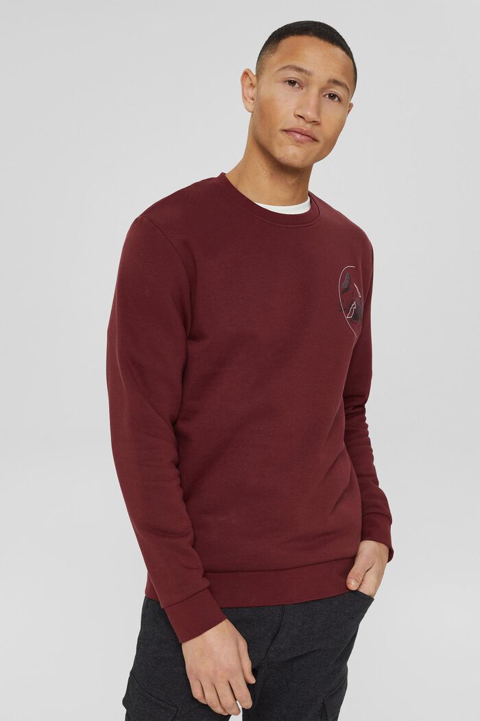 Sweatshirt med print, økologisk bomuldsblanding