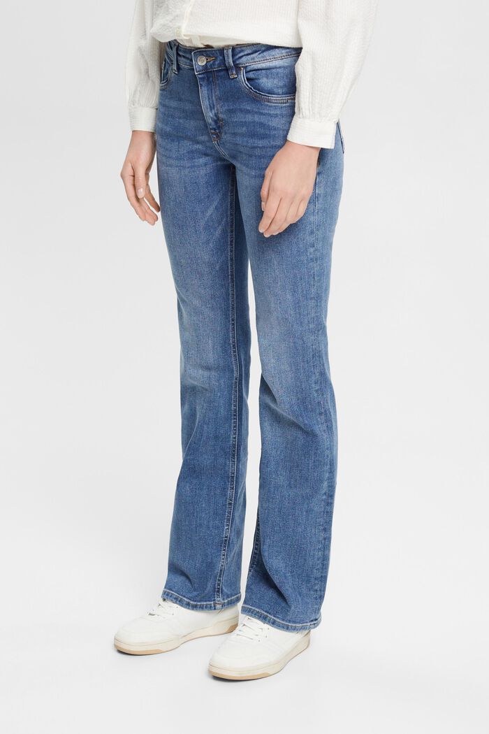 Superstretch-jeans med økologisk bomuld, BLUE MEDIUM WASHED, detail image number 1
