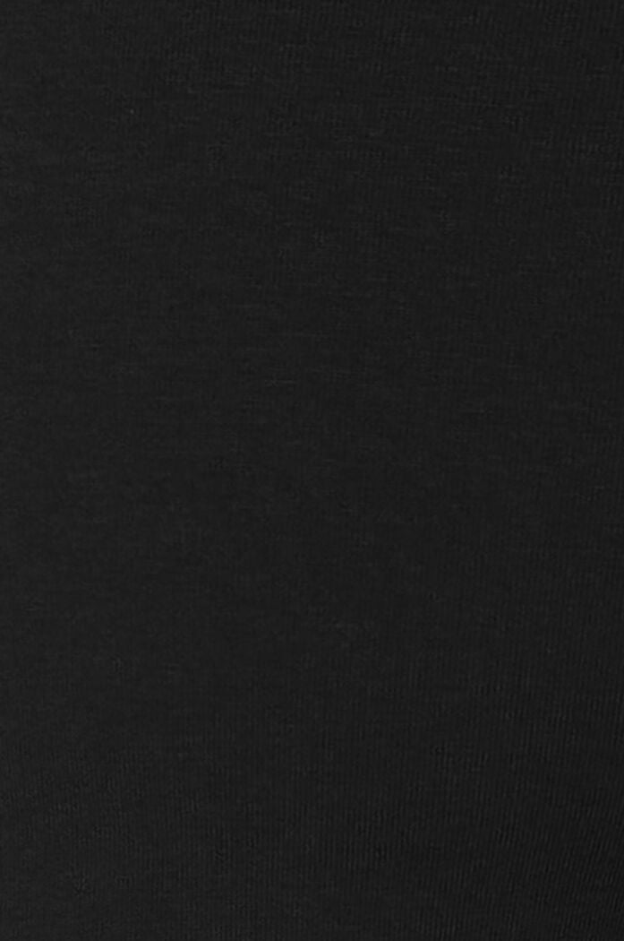 Jerseybukser i økologisk bomuld, høj støttelinning, BLACK, detail image number 3