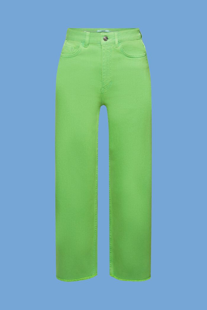 Bukser med høj talje og lige ben, GREEN, detail image number 7