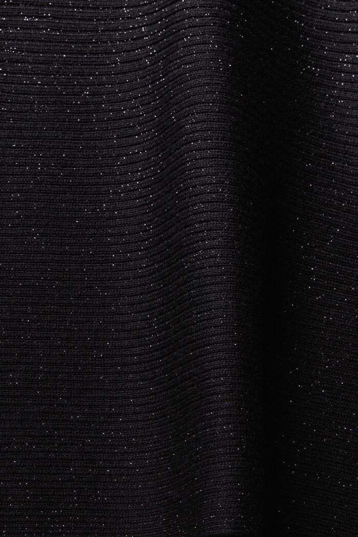 Hættetrøje med glimmereffekt, BLACK, detail image number 5