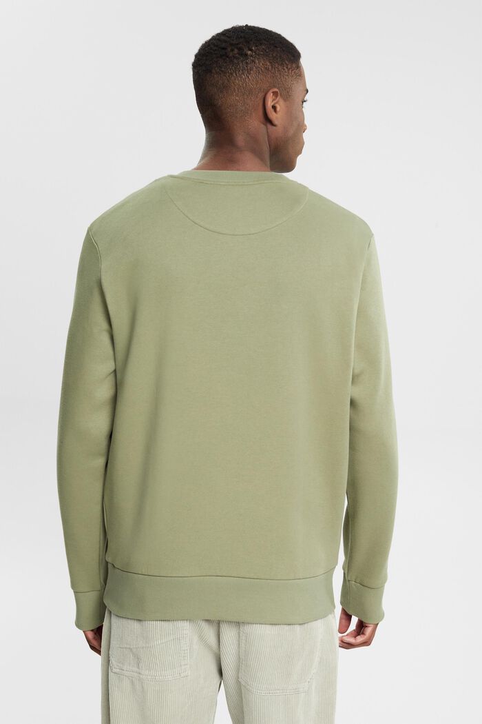 Genanvendte materialer: ensfarvet sweatshirt, LIGHT KHAKI, detail image number 3