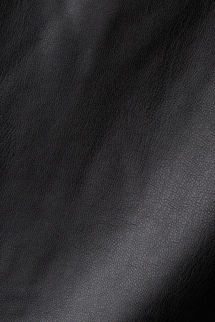 Bukser i læderlook, BLACK, detail image number 6