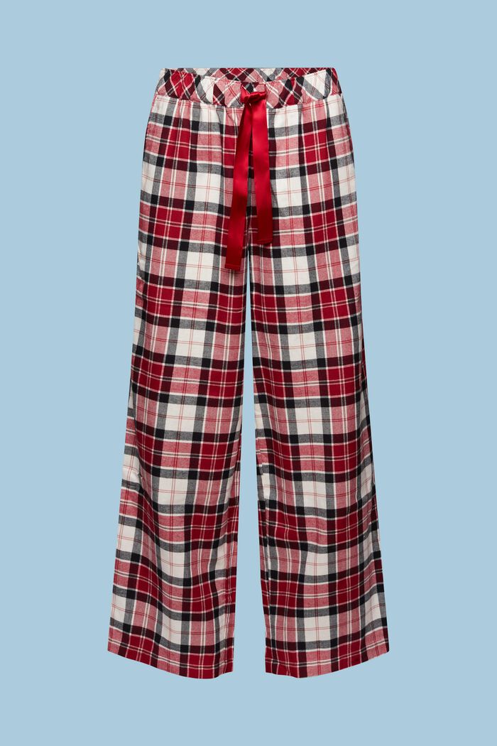 Ternede pyjamasbukser i flonel, NEW RED, detail image number 5