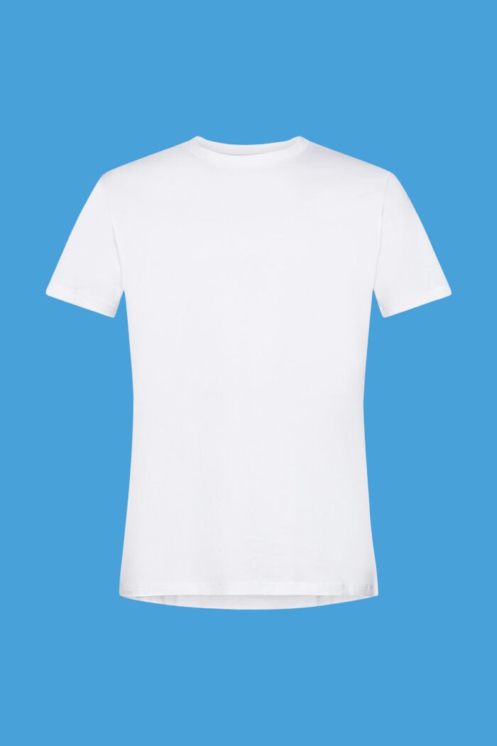 Jersey-T-shirt med rund hals, WHITE, detail image number 6