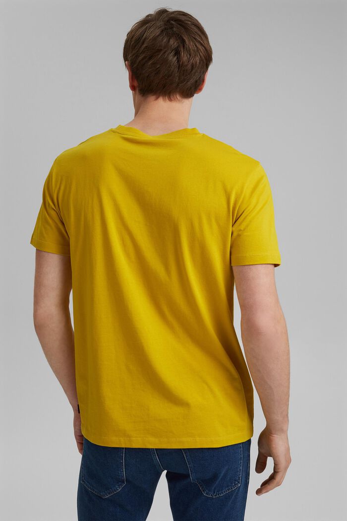 T-shirt i jersey med print, 100% økologisk bomuld, YELLOW, detail image number 3