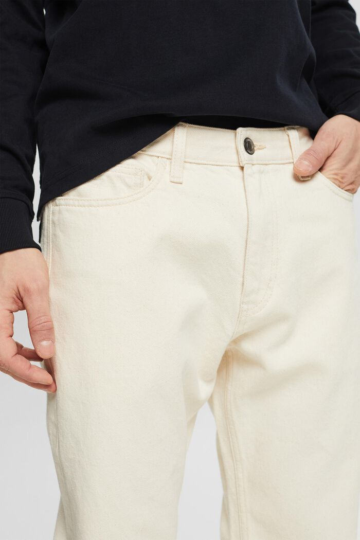 Lige jeans med mellemhøj talje, OFF WHITE, detail image number 4