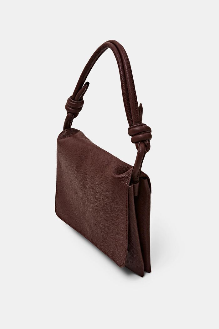 Lille lædertaske med klap, BROWN, detail image number 2