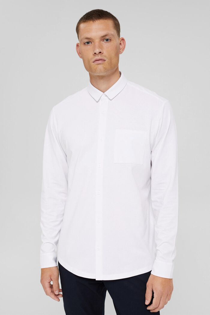 Jerseyskjorte med COOLMAX®, WHITE, detail image number 0
