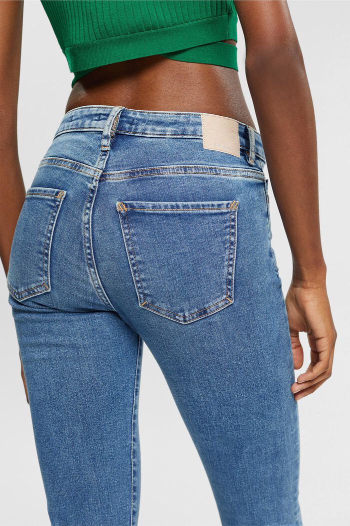 Slim jeans med mellemhøj talje, BLUE MEDIUM WASHED, detail image number 0