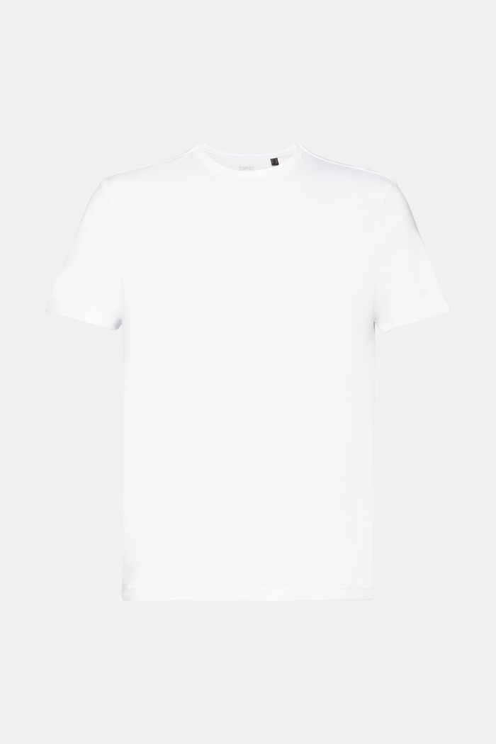 Slim fit T-shirt i pimabomuld, WHITE, detail image number 7