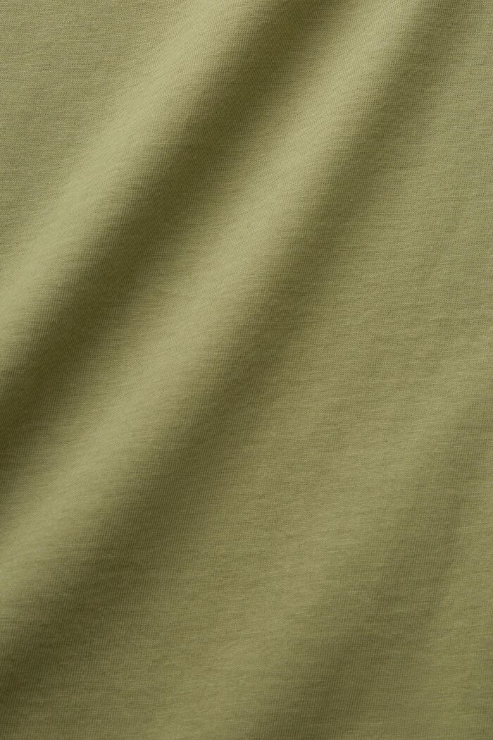 Broderet shirt, 100% bomuld, LIGHT KHAKI, detail image number 4