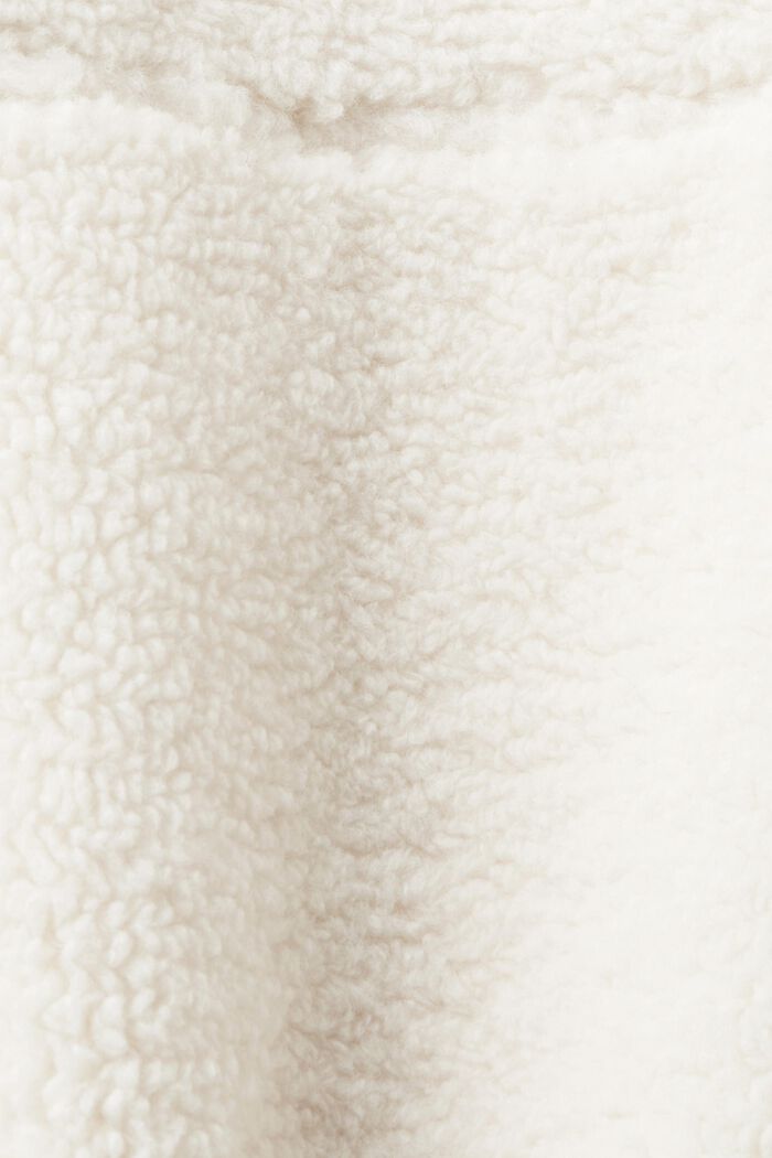 Vest i teddy borg med broderet logo, OFF WHITE, detail image number 5