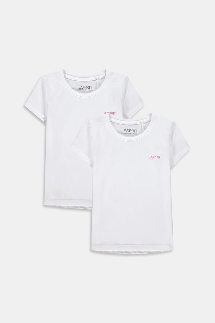 Pakke med 2 T-shirts i 100% bomuld, WHITE, detail image number 0