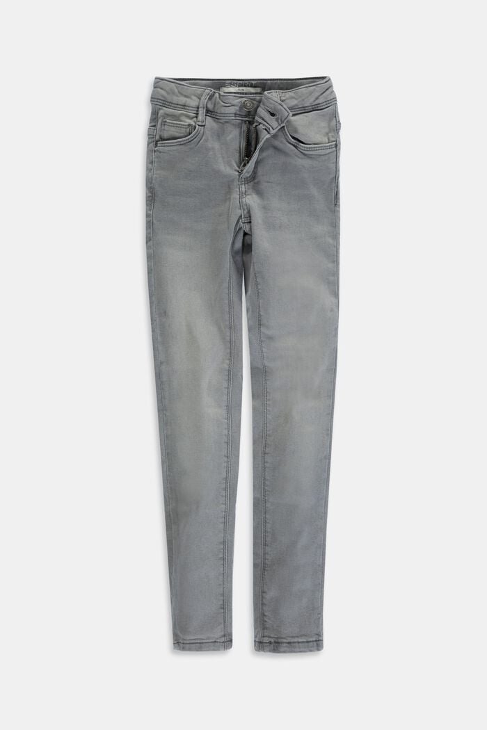 Jeans med justerbar livvidde, GREY MEDIUM WASHED, detail image number 0
