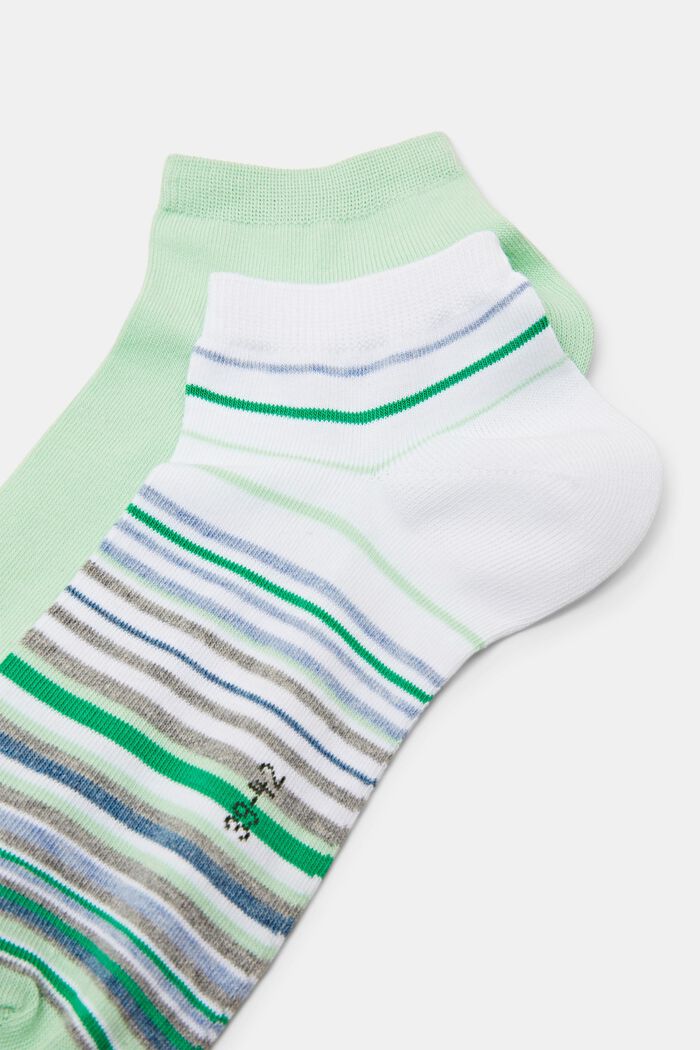 2-pak sokker i økologisk bomuld, GREEN/OFF WHITE, detail image number 2