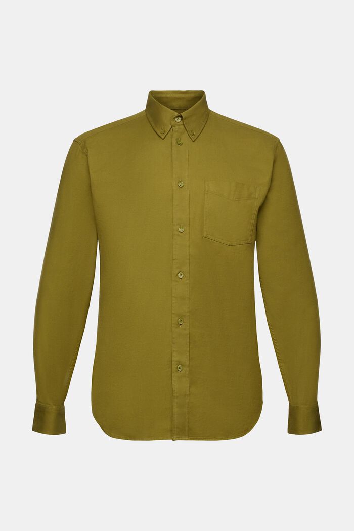 Regular fit-skjorte i twill, OLIVE, detail image number 6