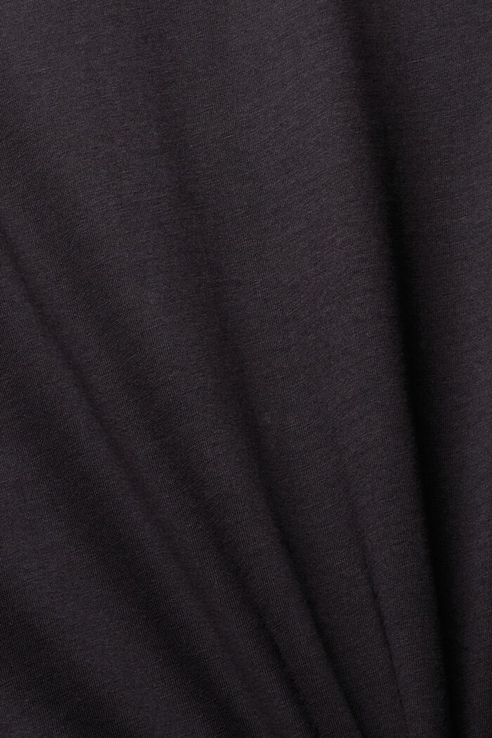 Ensfarvet T-shirt, BLACK, detail image number 5