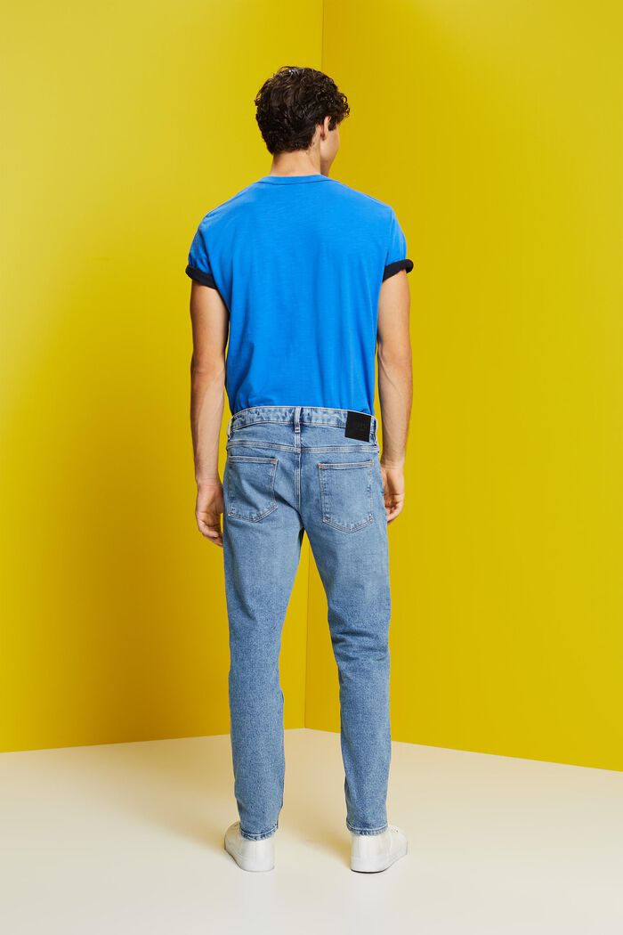 Smalle jeans i stretchbomuld, BLUE MEDIUM WASHED, detail image number 3