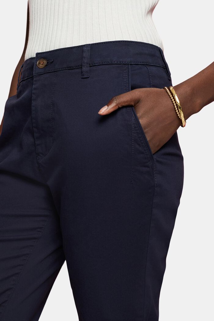 Stretch-chinos i bomuld, NAVY, detail image number 2