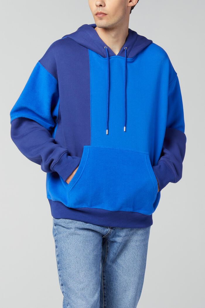 Unisex-sweatshirt i patchworklook, BLUE, detail image number 2