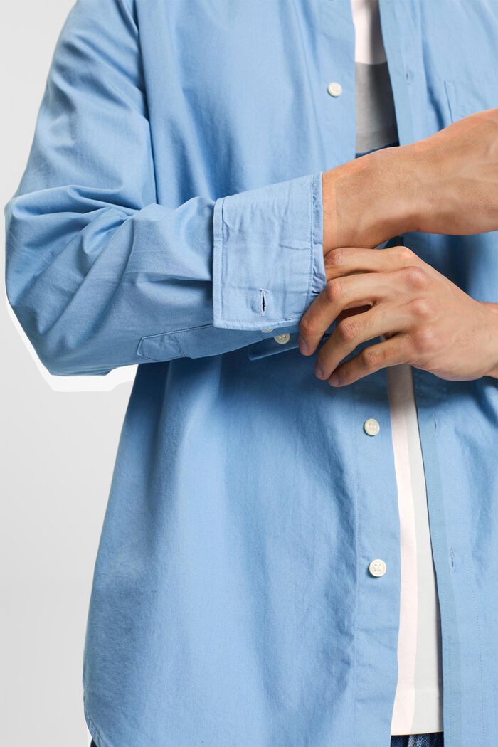 Button down-skjorte i poplin, 100 % bomuld, LIGHT BLUE, detail image number 4