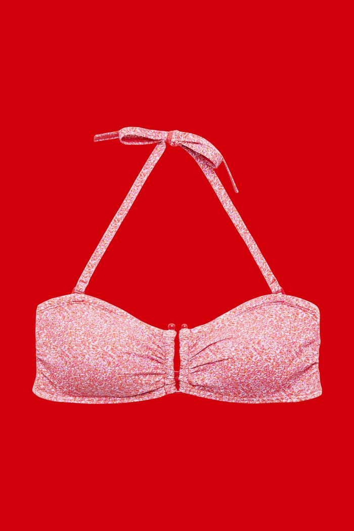 Polstret bandeau-bikinitop med print, PINK, detail image number 3