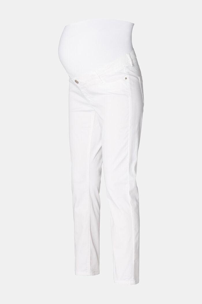Bukser med høj talje, BRIGHT WHITE, overview