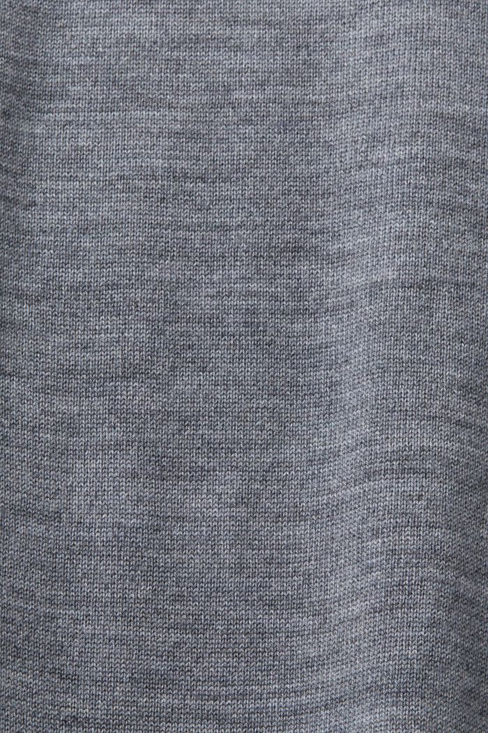 Rullekravesweater i merinould, GREY, detail image number 5