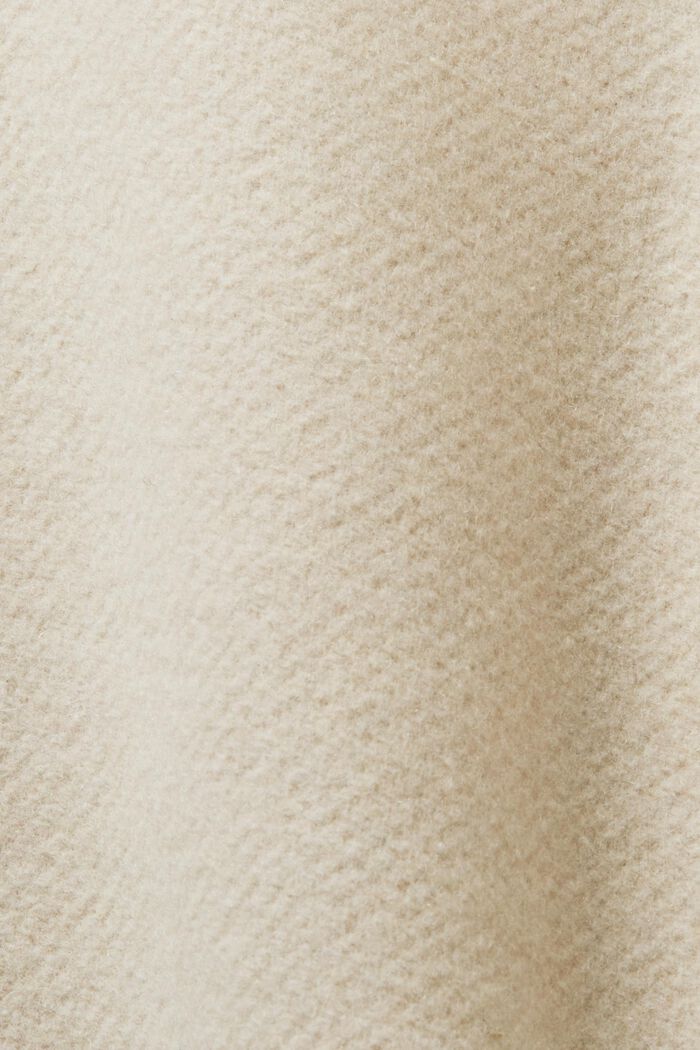 Skjorte i børstet uldmiks, OFF WHITE, detail image number 5