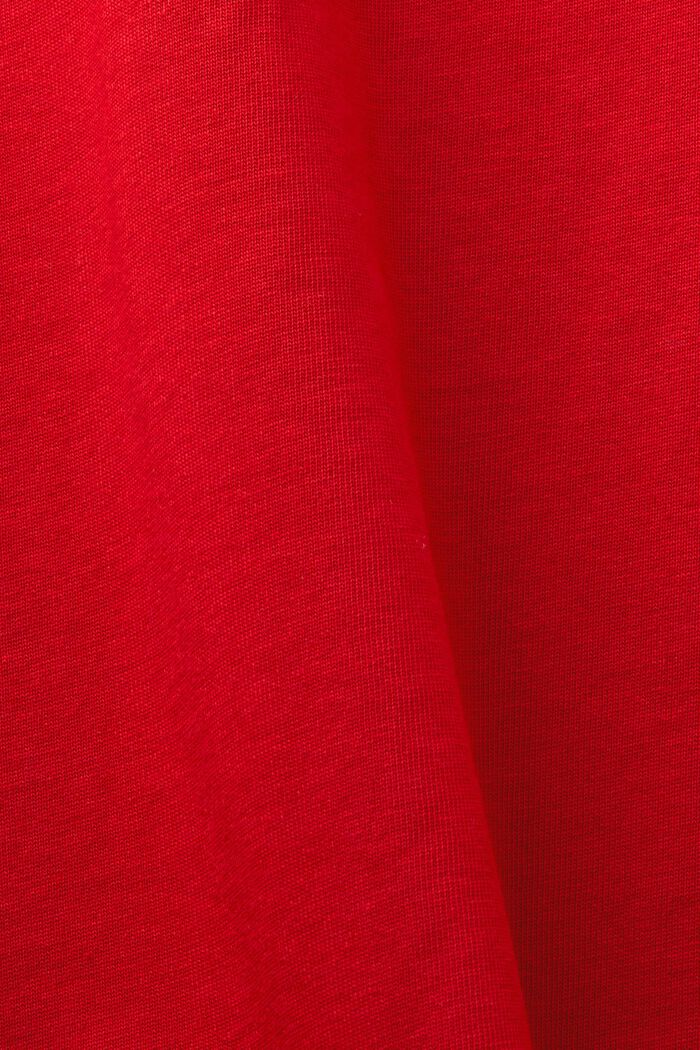 Unisex T-shirt i bomuldsjersey med logo, RED, detail image number 7