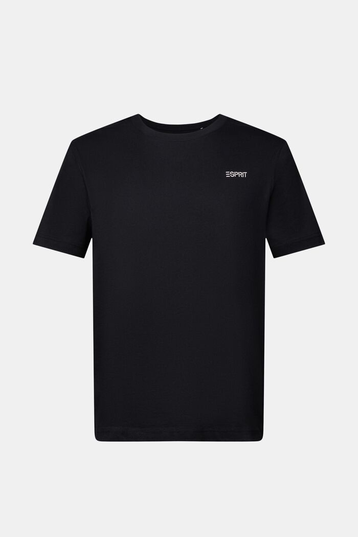 T-shirt med logo i bomuld, BLACK, detail image number 6