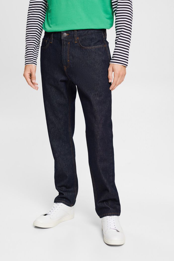 Lige jeans med mellemhøj talje, BLUE RINSE, detail image number 1