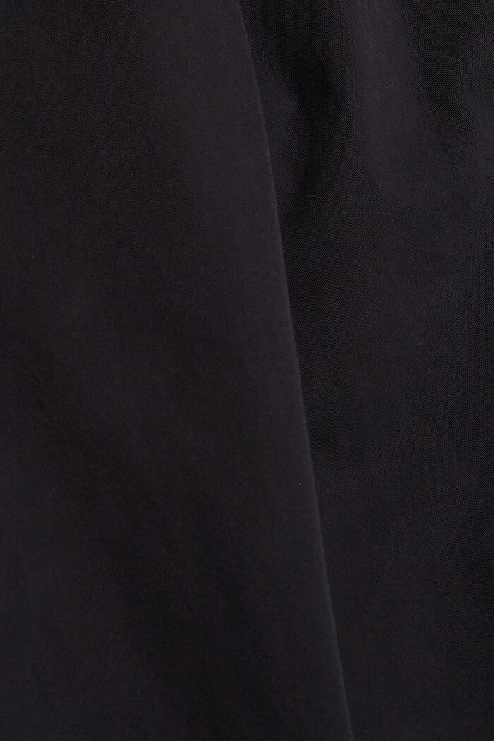 Paperbag-bukser med bælte, pimabomuld, BLACK, detail image number 1