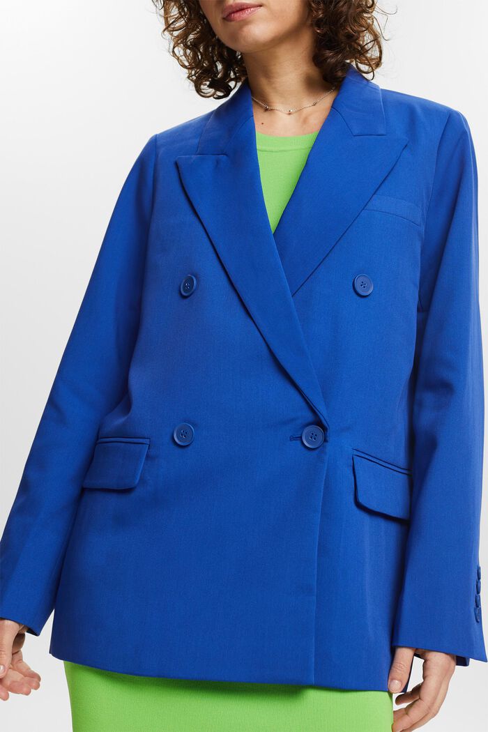 Dobbeltradet blazer, BRIGHT BLUE, detail image number 3