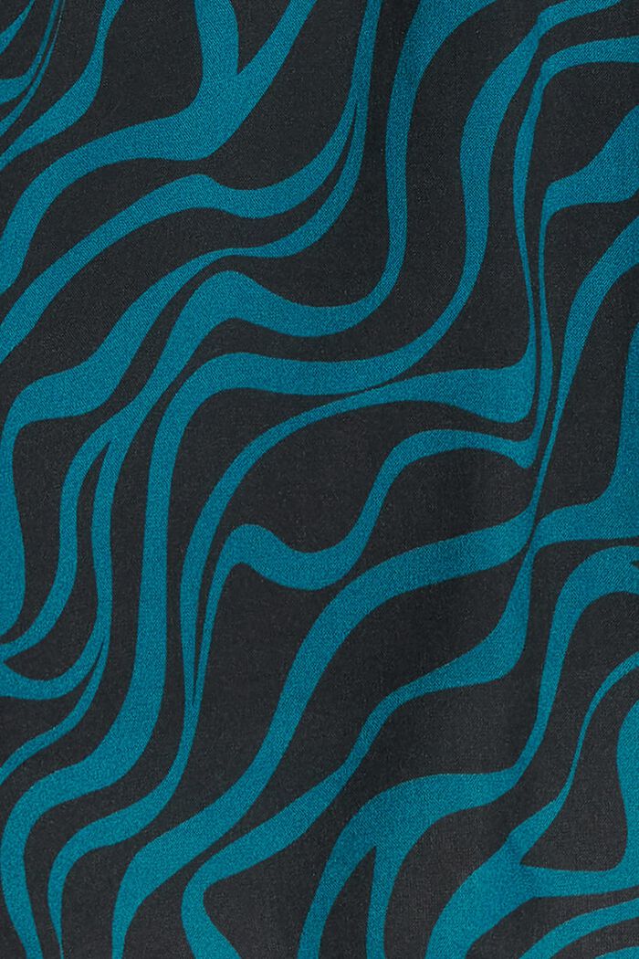 Mønstret bluse med standkrave, BLUE CORAL, detail image number 0