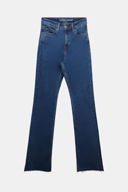 Bootcut racer-jeans med ultrahøj talje