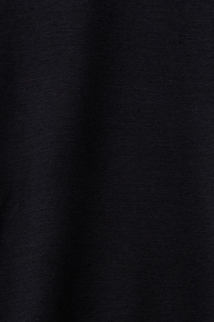 Langærmet skjorte med rullekrave, TENCEL™, BLACK, detail image number 5