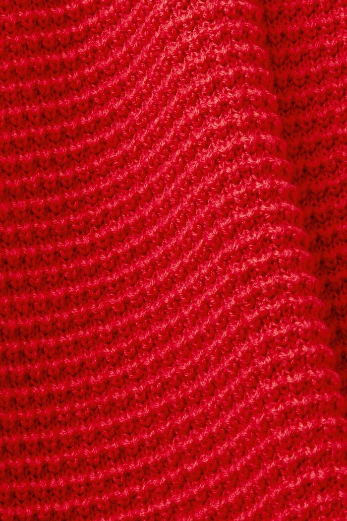 Tekstureret striksweater, DARK RED, detail image number 5