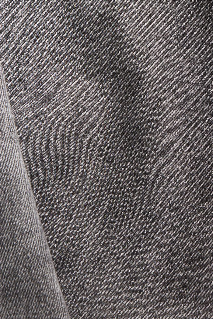 Cropped, used stretch-jeans, økologisk bomuld, GREY MEDIUM WASHED, detail image number 4
