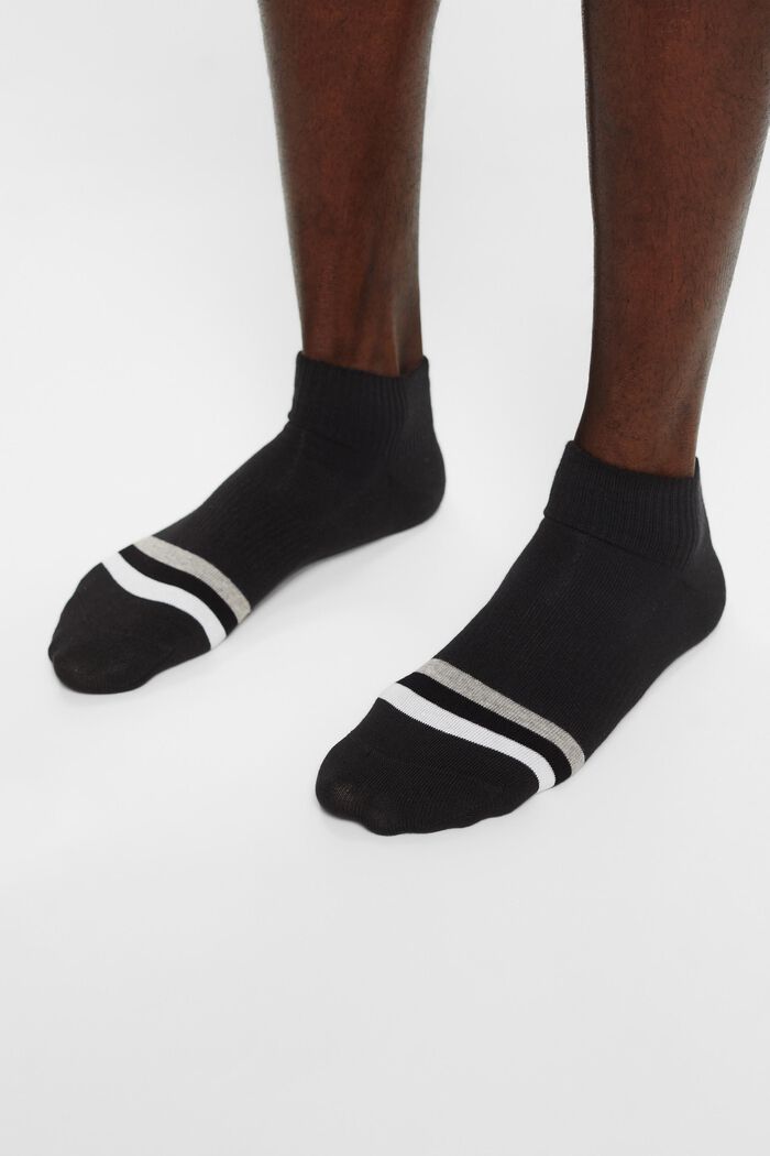 Pakke med 2 par stribede sokker, BLACK, detail image number 1