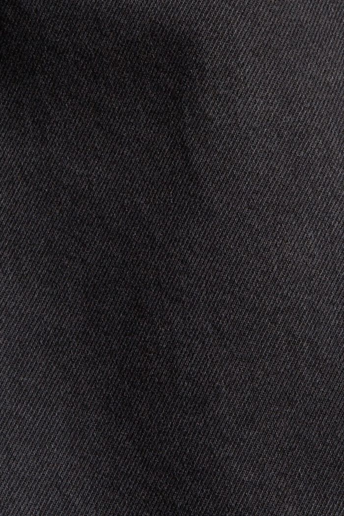 Højtaljede jeans med stumpede ben, BLACK DARK WASHED, detail image number 4