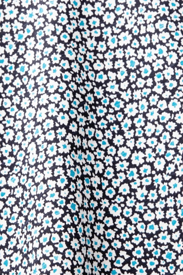 T-shirt med rullekant og print, NAVY BLUE, detail image number 5